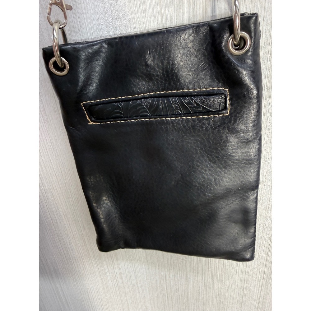 Western Black Pink Floral Cross Rhinestone Crossbody Phone Bag Chain Strap - Picture 9 of 14